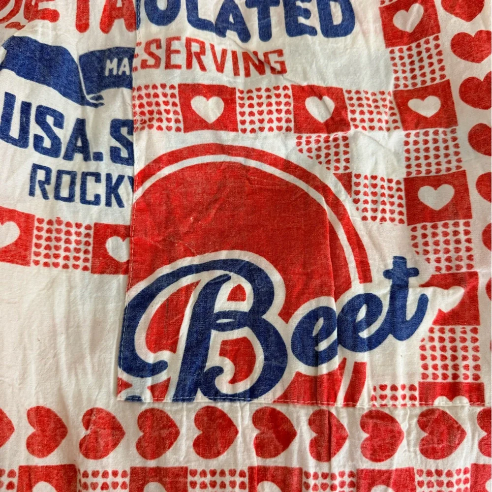 Vintage Style Sugar Beet Feed Sack Overall Dress – Boutique – One Size - Picture 11 of 13